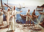Gesù, inesperto di pesca, consiglia ai pescatori provetti e delusi...