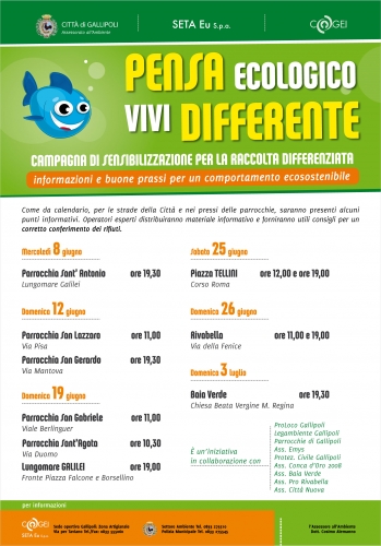 Partita la raccolta differenziata a Gallipoli, coinvolte le...