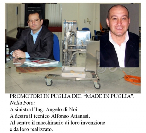 Parla pugliese il primo brevetto del macchinario per nodini di...